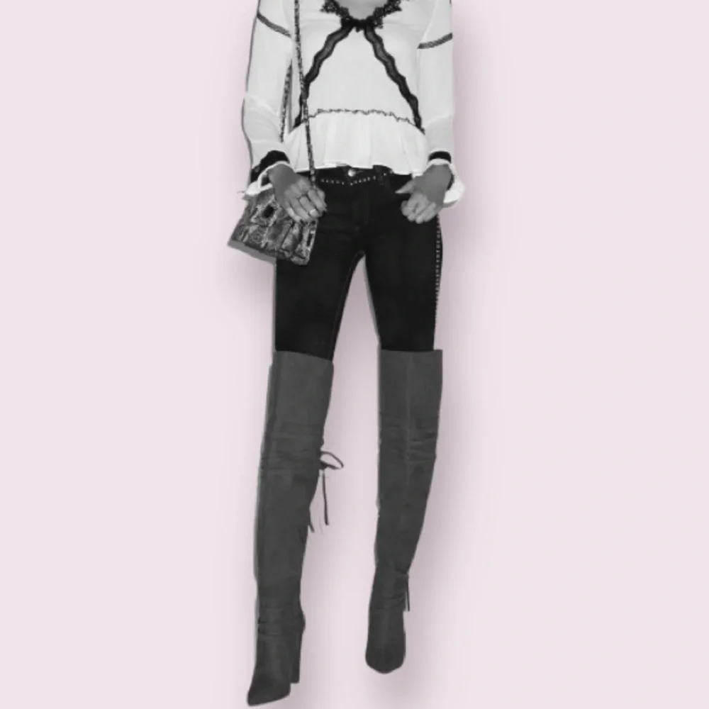ShoeDazzle Reese Thigh-High Boot in Black